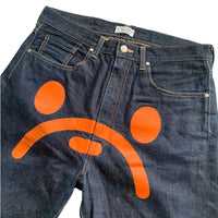Bape Orange Baby Milo Face Selvedge Denim